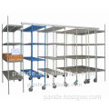Commercial Heavy duty metal storage shelf with wheels
